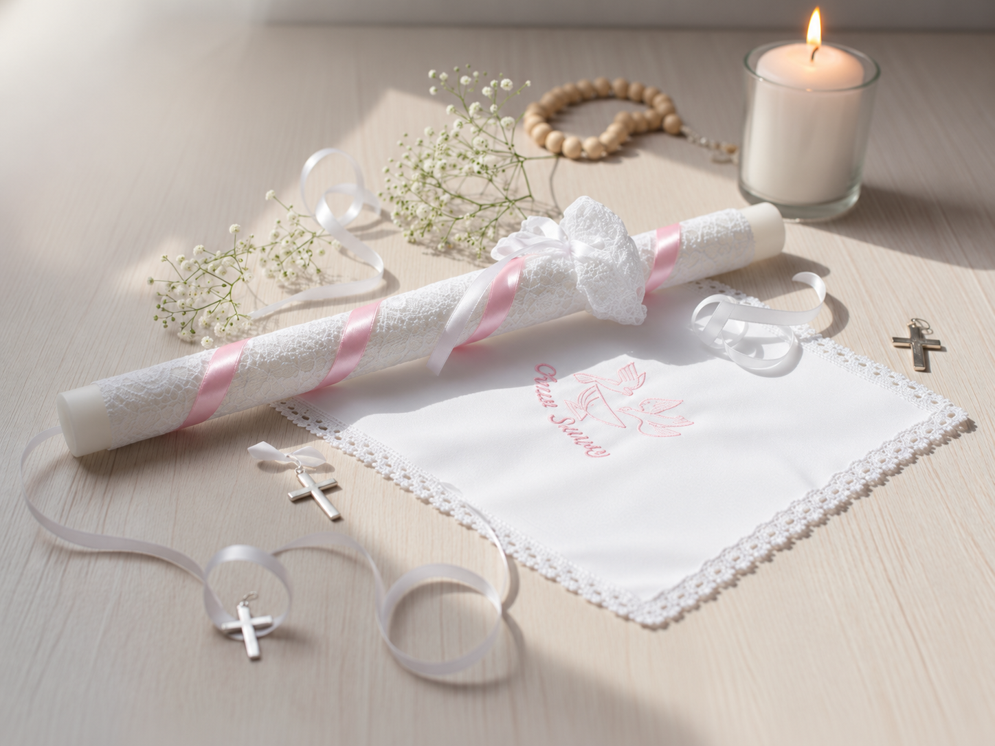 Zestawy z koronką bawełnianą do Chrztu Świętego – naturalna elegancja i styl eko